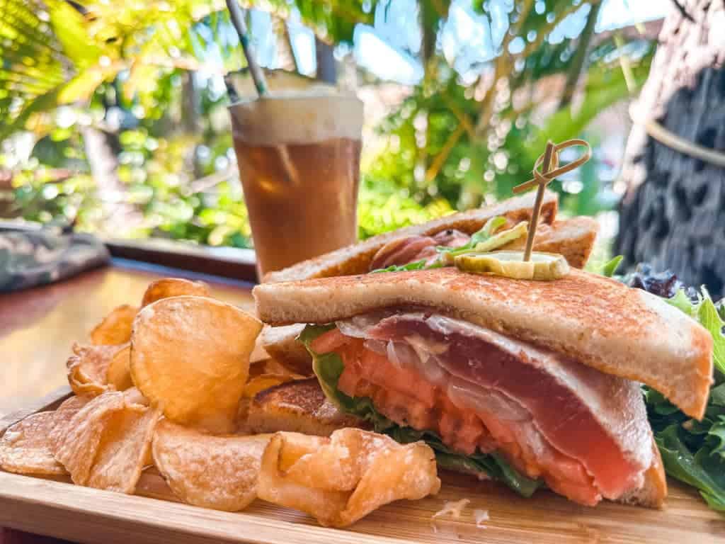 Seared Ahi Sandwich from Nalu's South Shore Grill restaurant in Kihei, Maui.