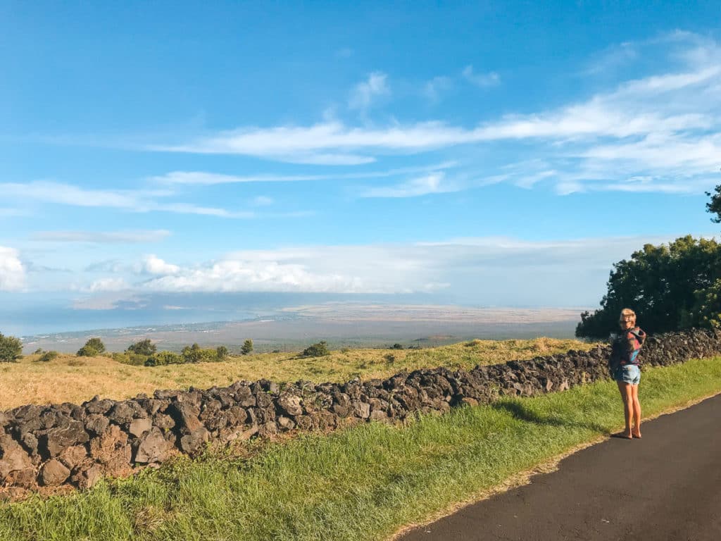 Woman on Thompson Road in Maui, Hawaii